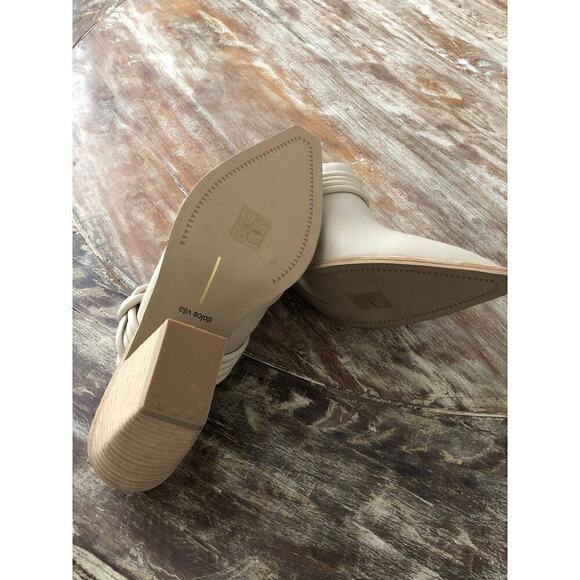 Dolce Vita Sita Mules Heel Faux Leather Off White NEW 8.5 US - Picture 9 of 11